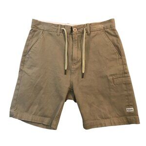 The Hundreds Chino Shorts Mens 32 x 7 Tan Cotton 1% Stretch
